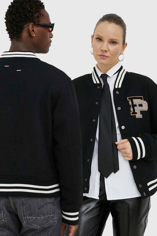 

Шерстяной бомбер Filling Pieces, черный