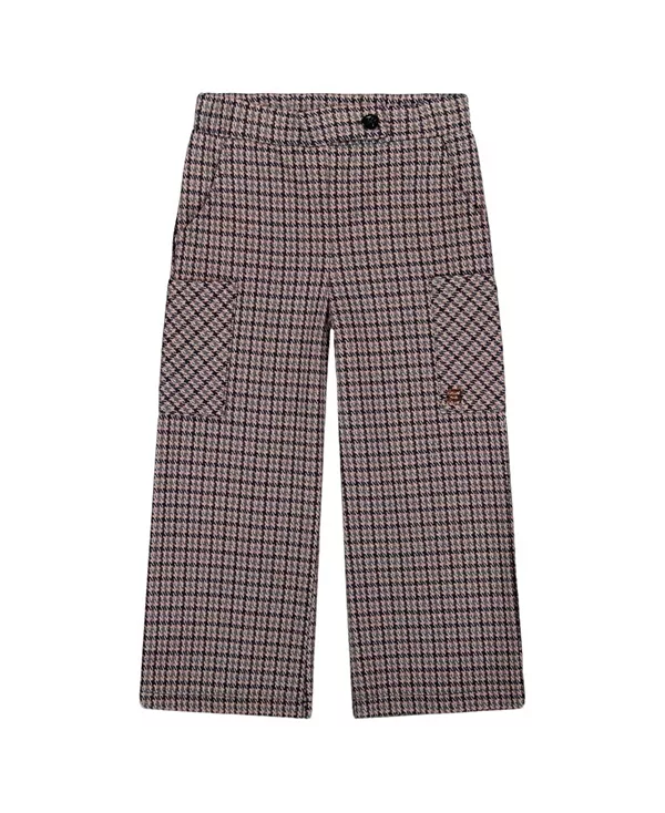 

Расклешенные брюки из жаккардовой вязки для девочек - для малышек Deux Par Deux, черный