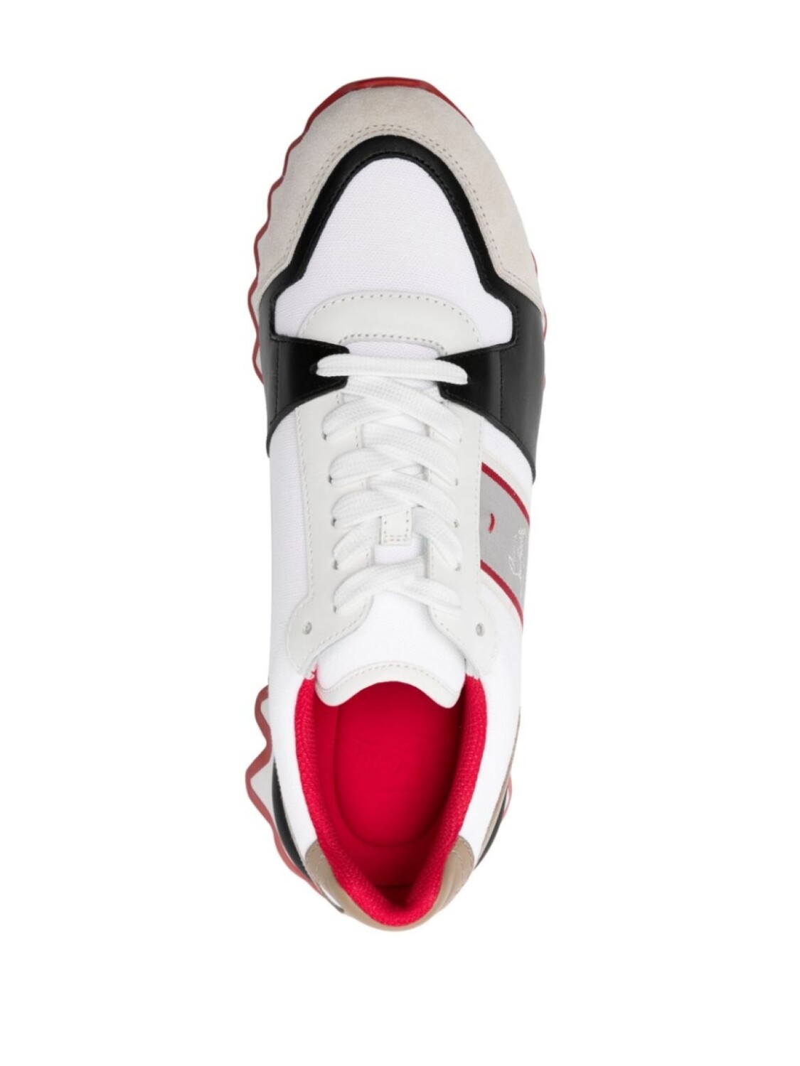 Christian Louboutin кроссовки Loubishark на шнуровке, белый — фото 4