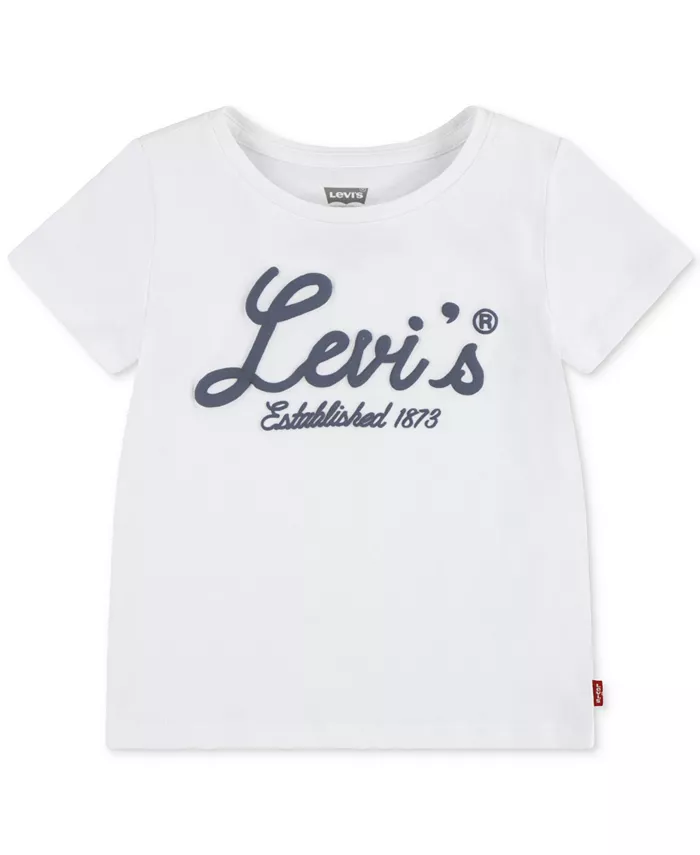 

Футболка с графическим принтом Big Girls Script Logo Levi's, белый