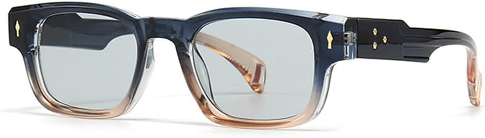 

Солнцезащитные очки для женщин и мужчин, модные ретро-очки с градиентным переходом цвета, трендовые очки с заклепками, панк-очки, защита от ультрафиолета UV400, зеленые KTUCN, Blue Lightgrey