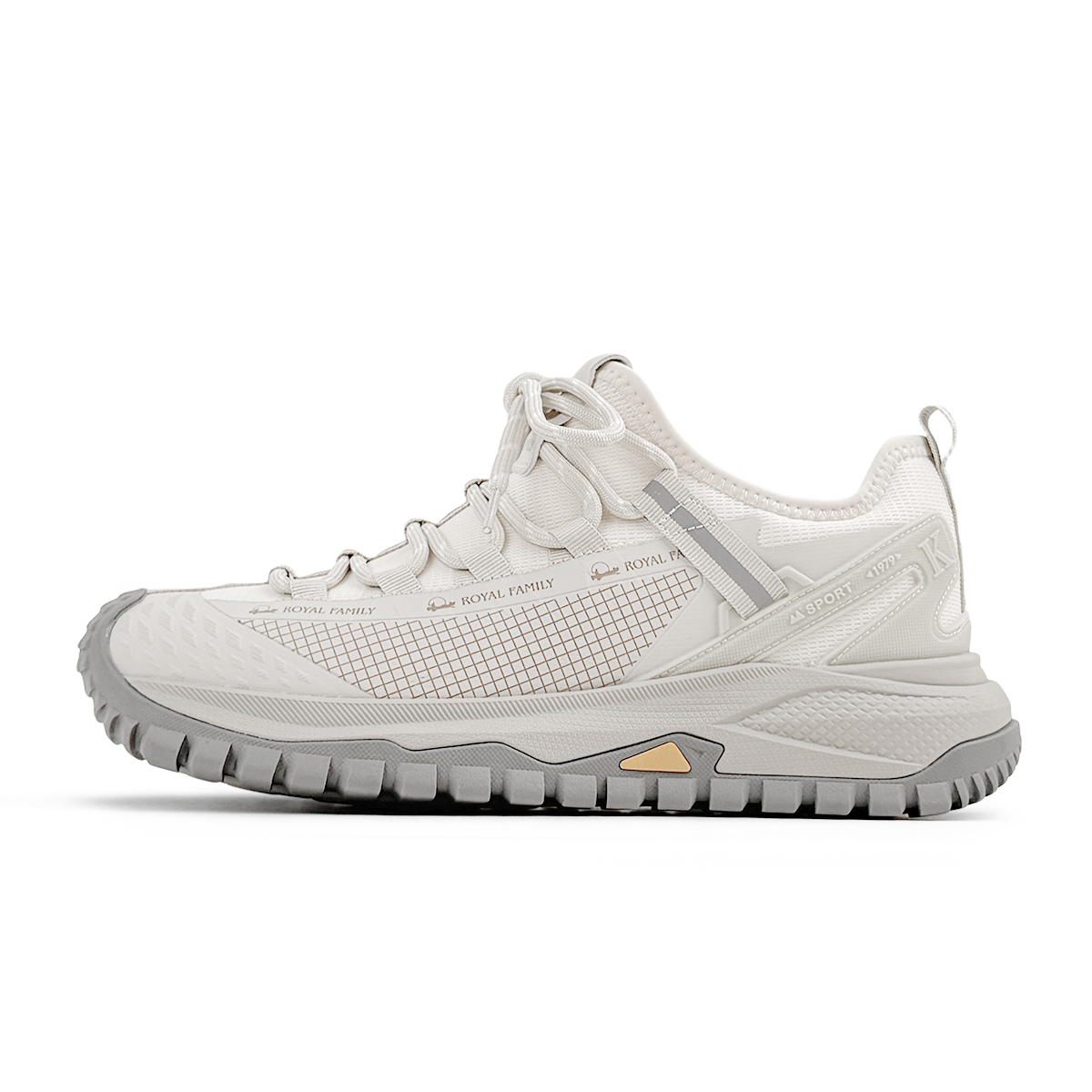 

Низкие повседневные туфли для мужчин с амортизацией, износостойкостью и упругостью ROYAL FAMILY, Ecru[Standard Leather Shoe Size]