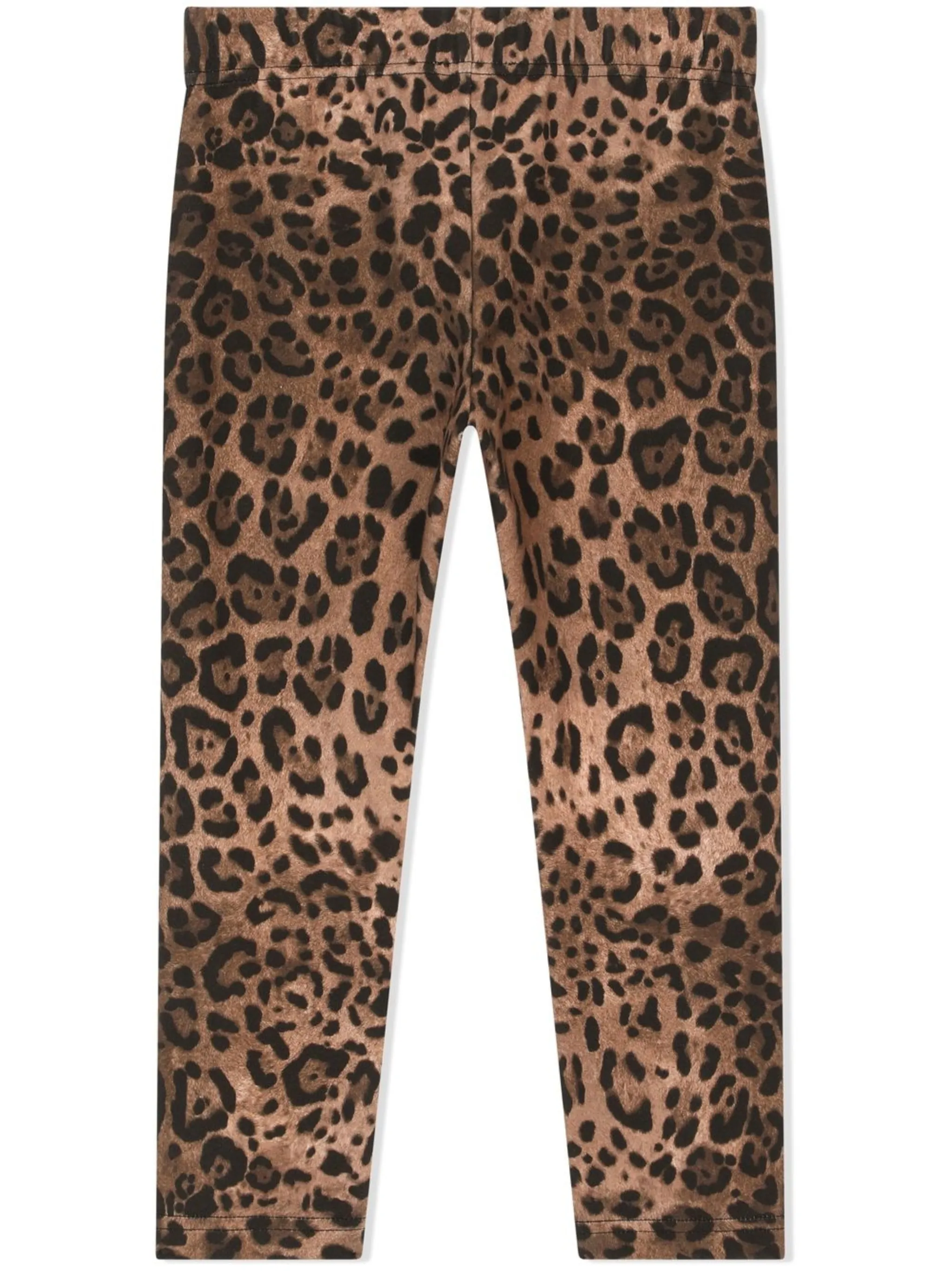 Легинсы Interlock с леопардовым принтом Dolce & Gabbana Kids, коричневый — фото 2