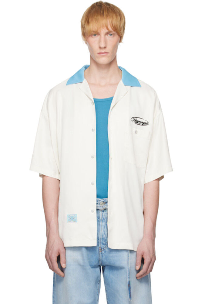 

Рубашка с вышивкой цвета «Off-White» WOOYOUNGMI