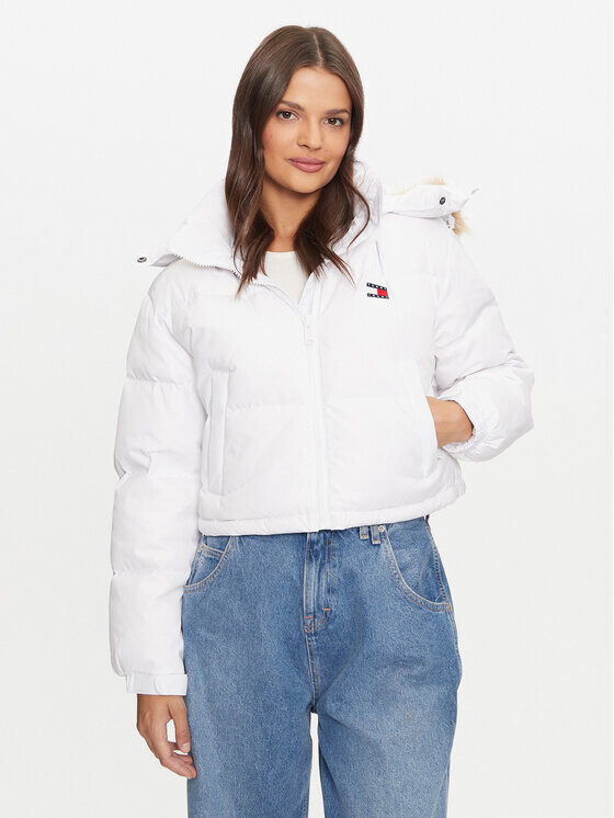 

Пуховик стандартного кроя Tommy Jeans, белый
