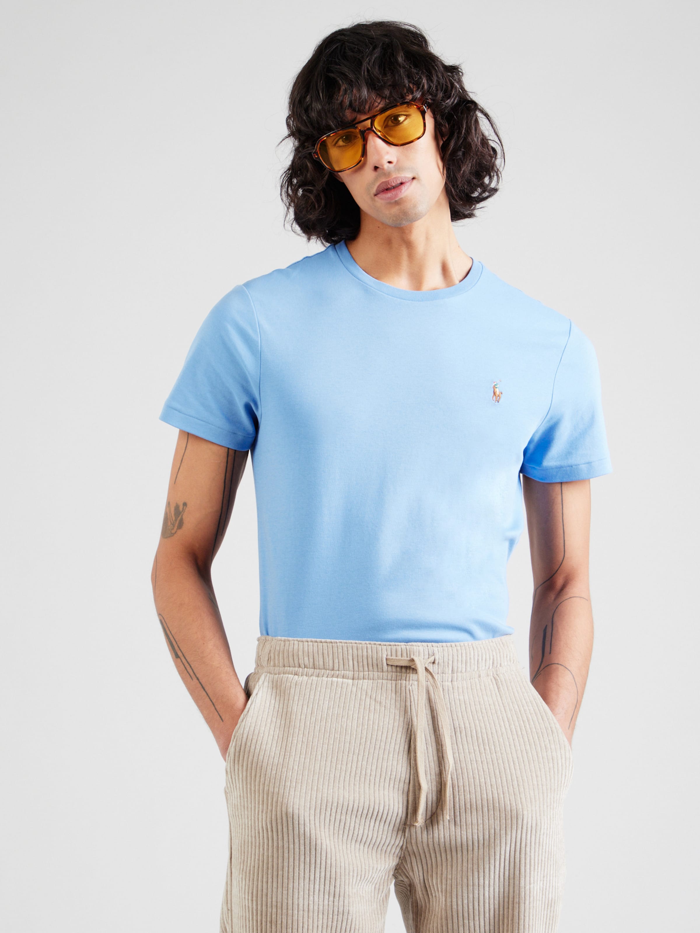 Polo Ralph Lauren Поло Regular fit в цвете Sky Blue — фото 3