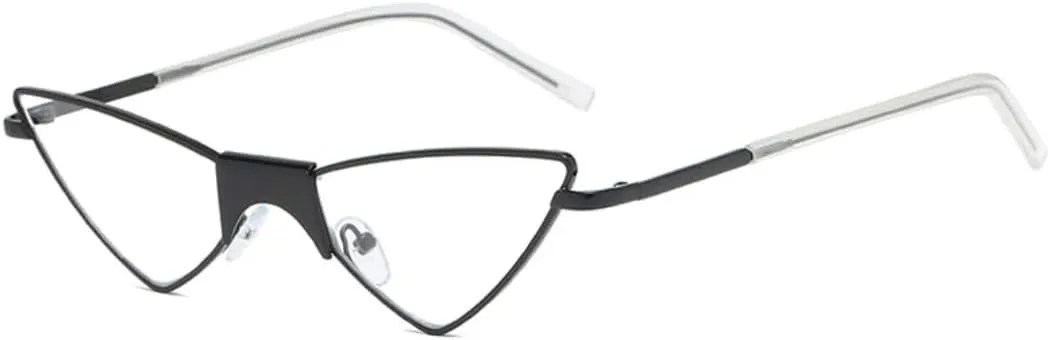 

Модные женские солнцезащитные очки «кошачий глаз», маленькие очки из сплава для женщин и мужчин, с защитой от УФ-излучения UV400 VRTRFFTR, C7 Black-clear