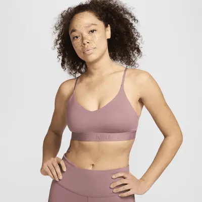 

Спортивный бюстгальтер Nike Indy Light Support, цвет Smokey Mauve/Smokey Mauve