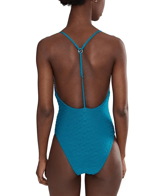 Купальник Nike Swoosh Link Terry Y-Back One Piece, Green Abyss — фото 3