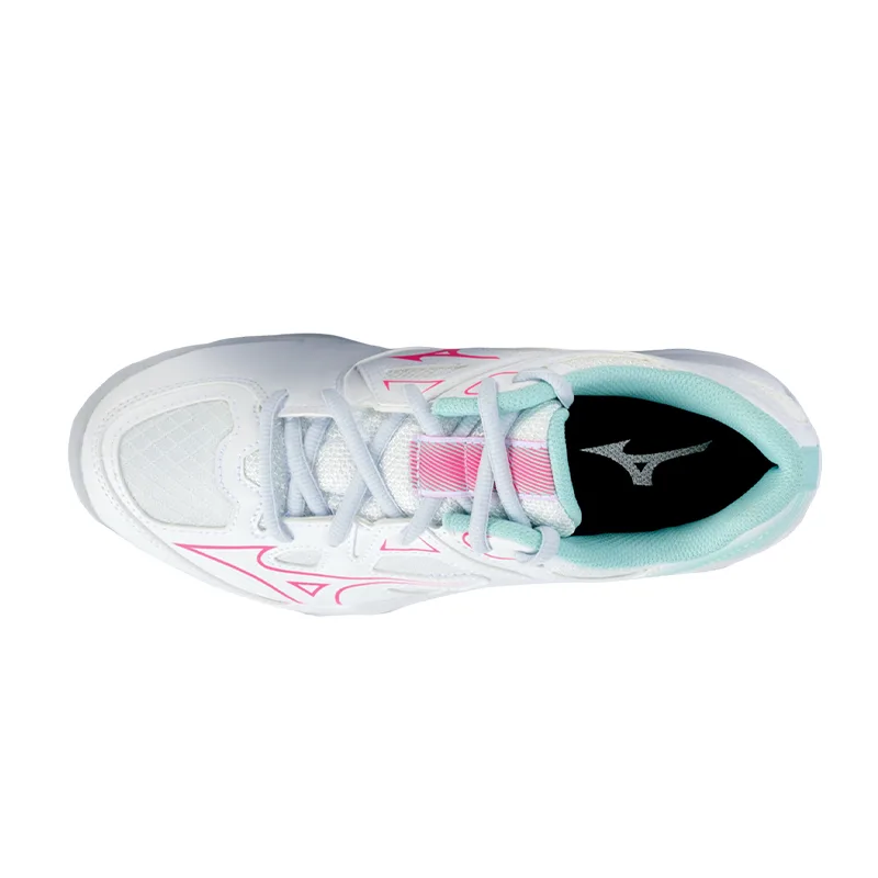 Mizuno WAVE SMASH CN Bulbul Slip Resistant, Abrasion Resistant, Breathable низкие кроссовки для бадминтона Unisex Youth White — фото 4