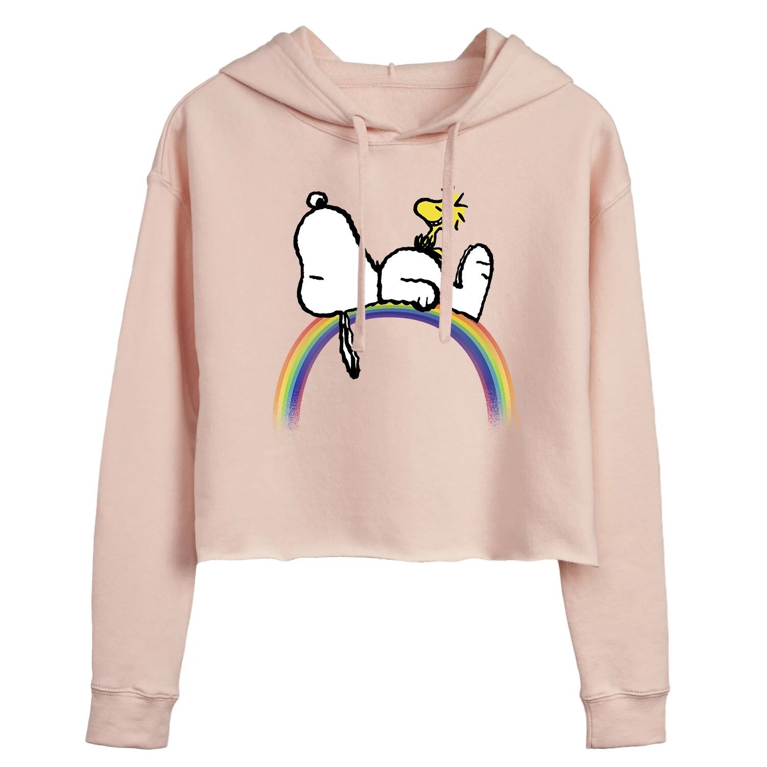 

Укороченная толстовка с радужным рисунком для подростков Peanuts Snoopy Laying On Licensed Character