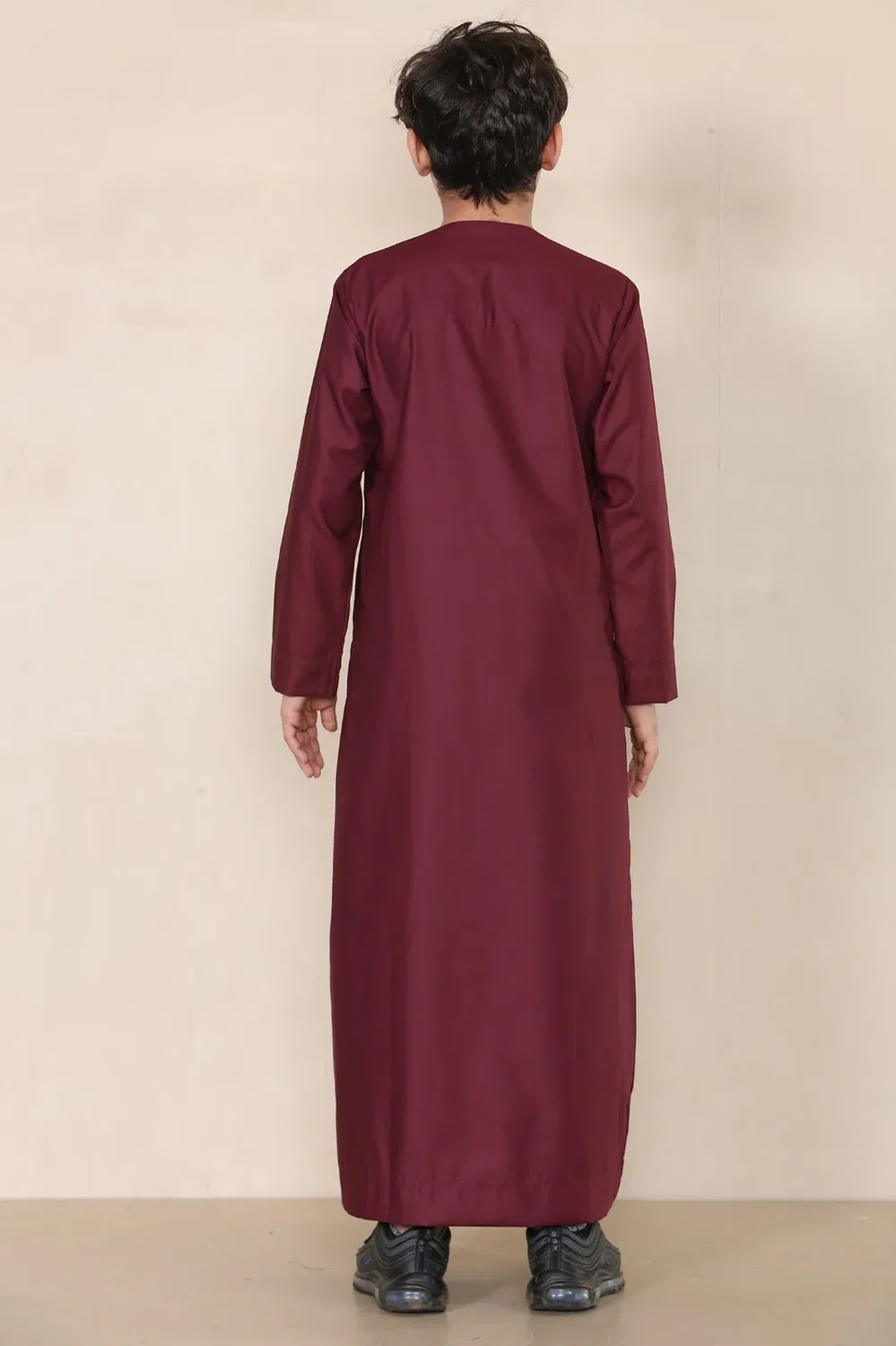 Arabic Thobes Детская красная блузка для мальчиков, эмиратская джубба, исламская одежда, кафтан, праздничный топ с кисточками — фото 4