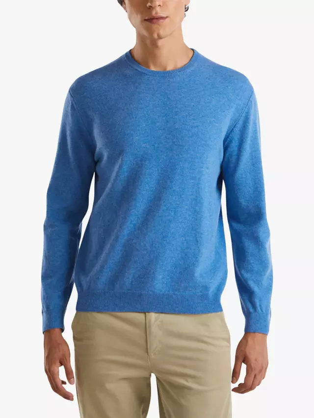 

Свитер Benetton Merino Wool Crew Neck, цвет blue/melange