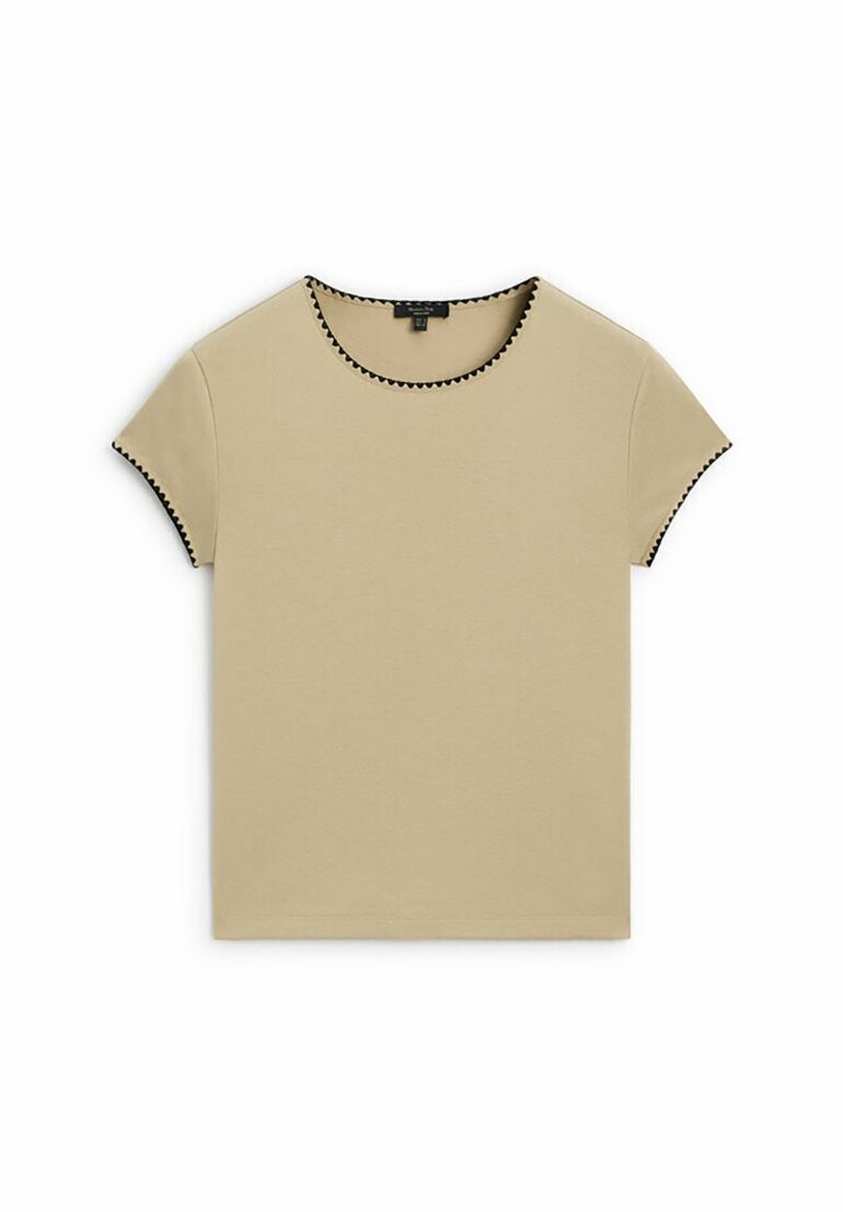 

Футболка с принтом SHORT SLEEVE Massimo Dutti, цвет Stone