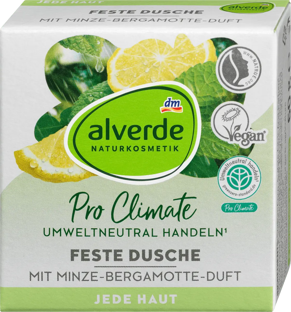 

Твердый душ с ароматом мяты и бергамота 60г. alverde NATURKOSMETIK