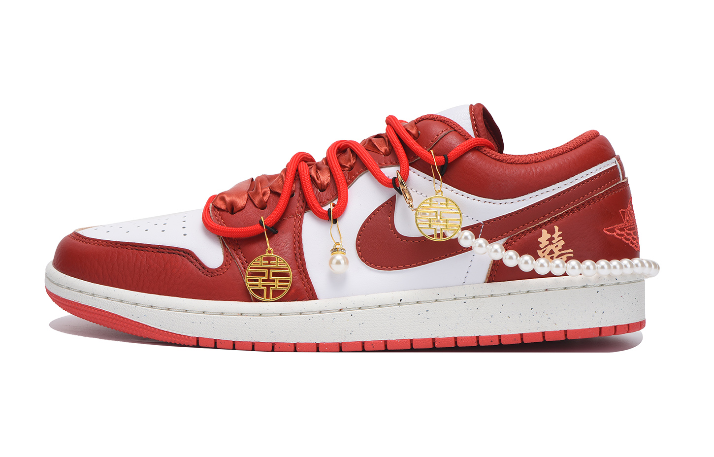 

Jordan Баскетбольные кроссовки Air 1 Vintage, низкие, мужские, красные, белые