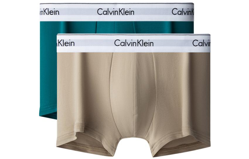 

Мужские боксеры Calvin Klein, 1 комплект 2 штуки (Темно-зеленый+Светло-коричневый)