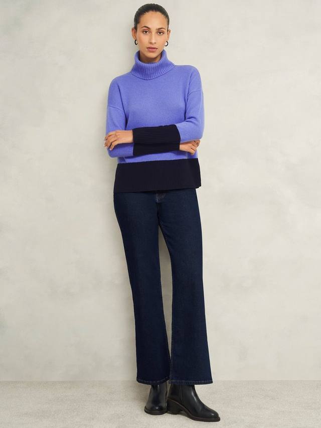 

Джемпер из плотной шерсти melodie color block Hobbs, цвет Hobbs Blue/Navy