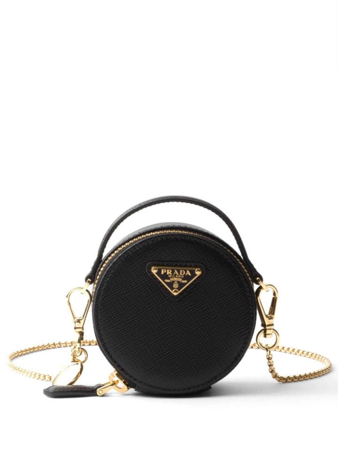 

Мини-сумка Prada из сафьяновой кожи, черный