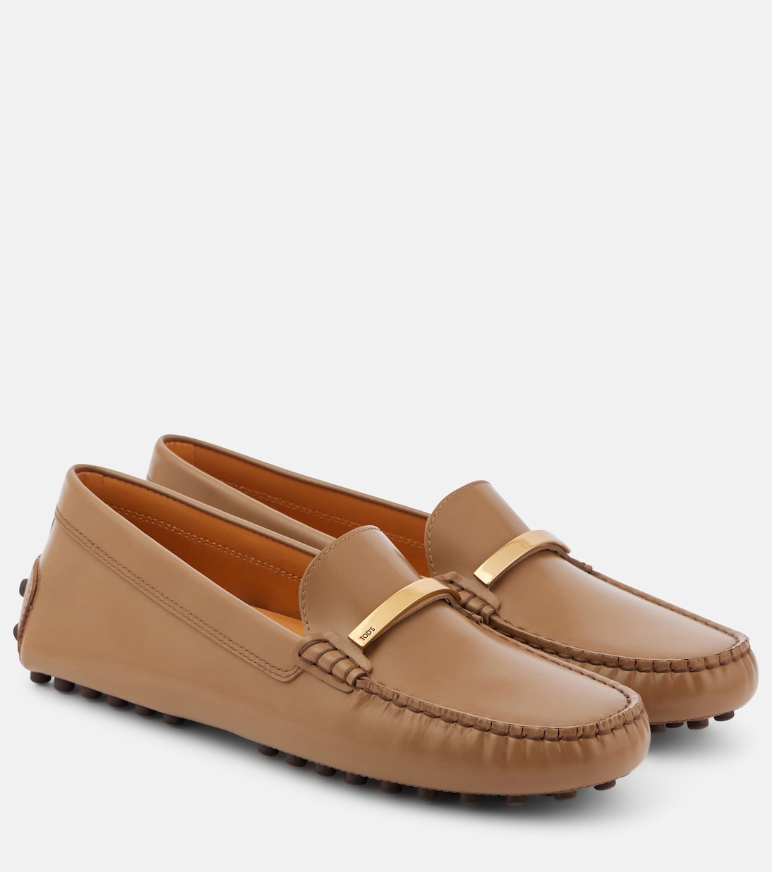 Кожаные туфли для вождения Gommino Tod's, Cappuccino