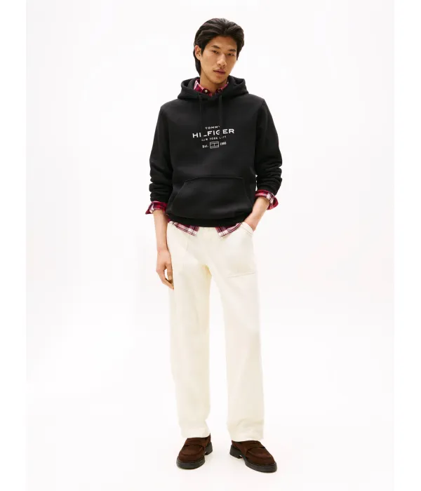 Толстовка с овальным рисунком Relaxed fit Tommy Hilfiger, черный — фото 2