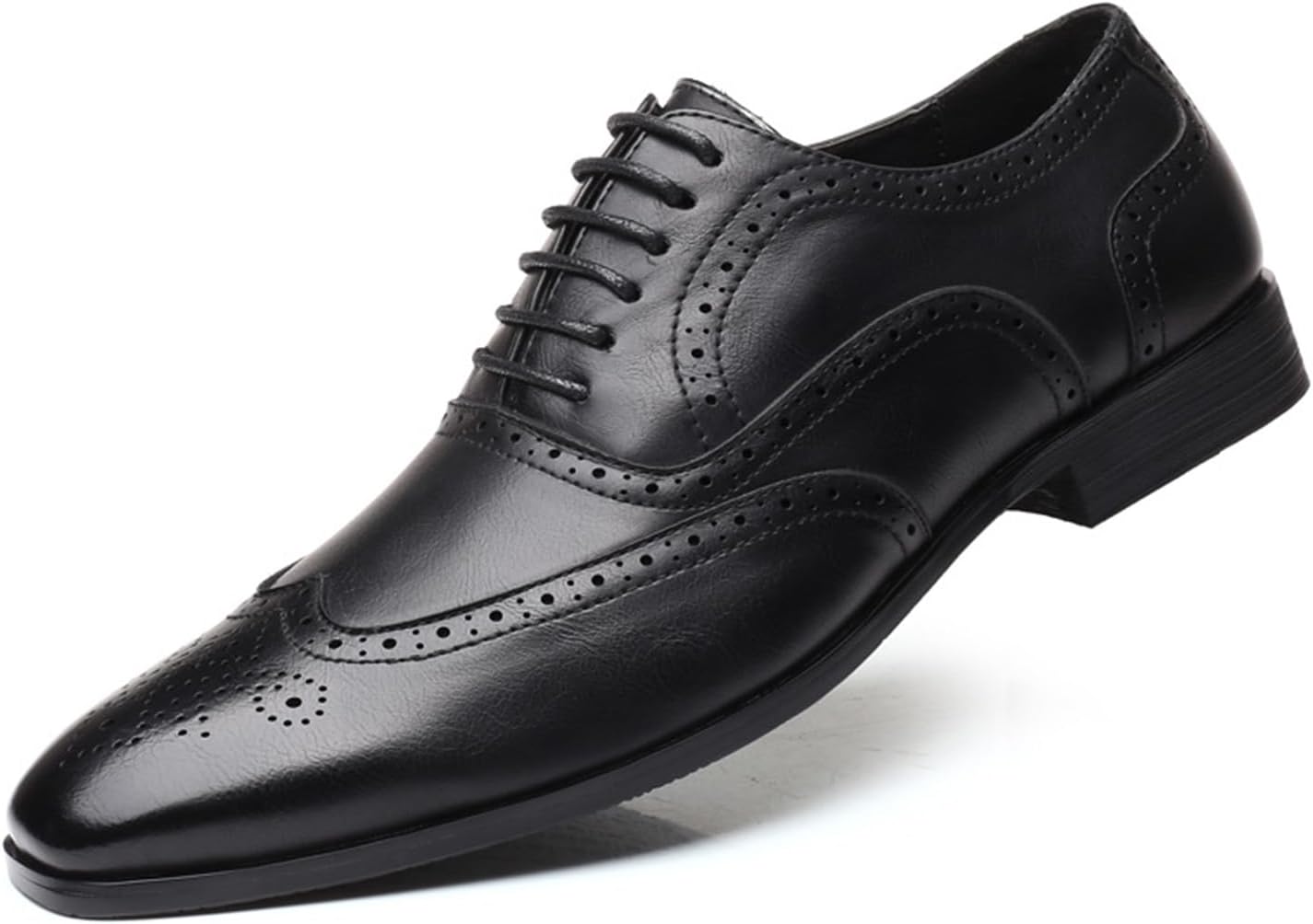 

Мужские туфли KYOESCAI на шнуровке, классические деловые броги, модные туфли для свадьбы и вечеринки, оксфорды, черный