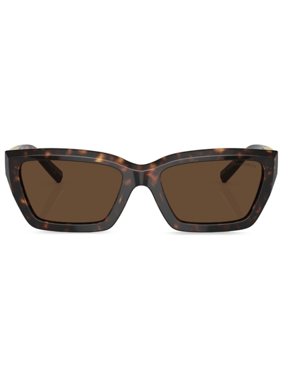 

Tiffany & Co Eyewear солнцезащитные очки в прямоугольной оправе, зеленый