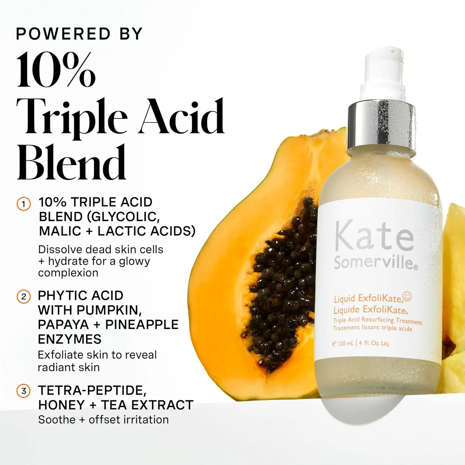 Пилинг Kate Somerville — Liquid ExfoliKate - Тройное кислотное средство для обновления кожи, клинически, 113 мл — фото 2