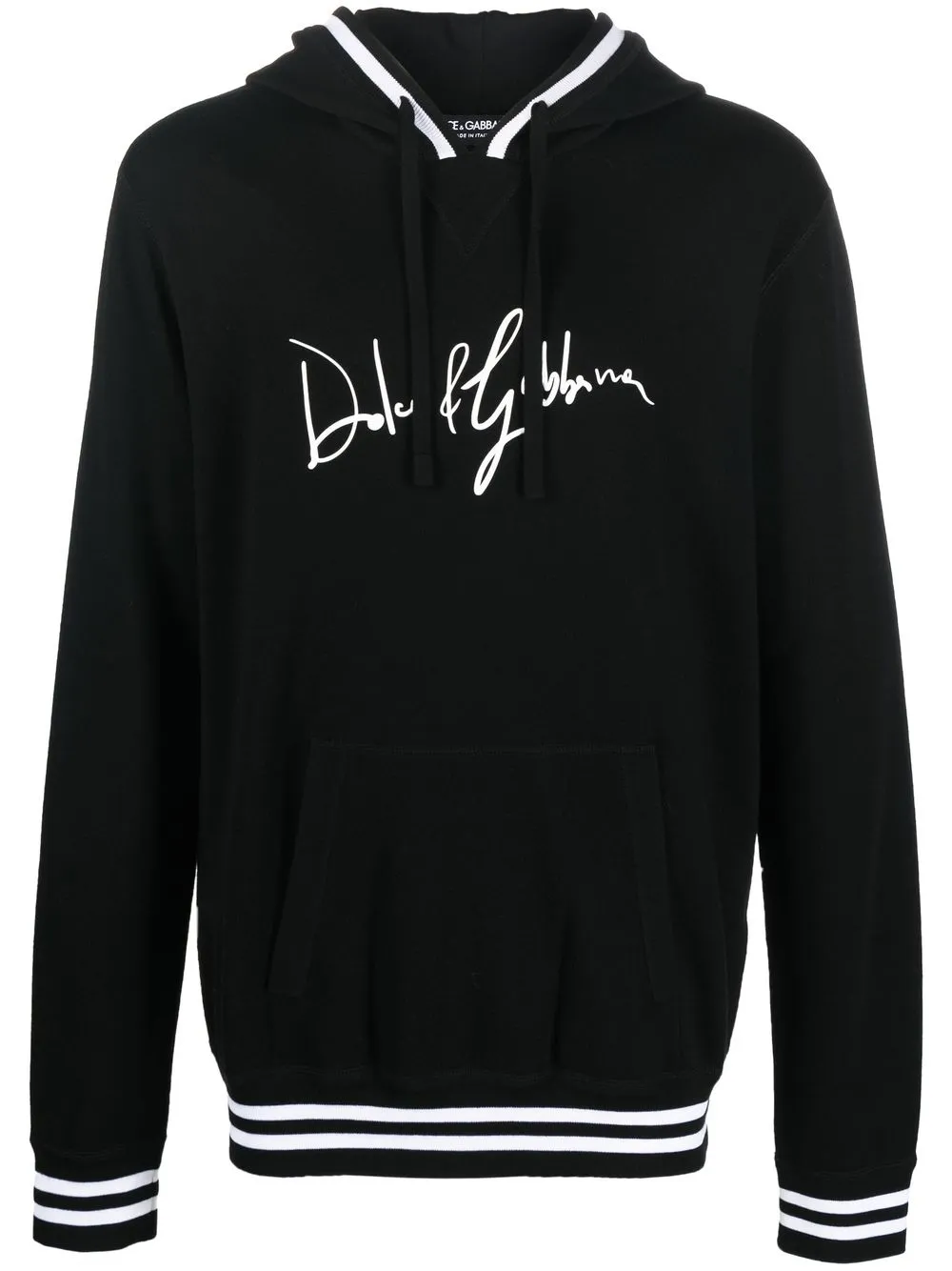 

Худи с кулиской и логотипом DOLCE & GABBANA, черный