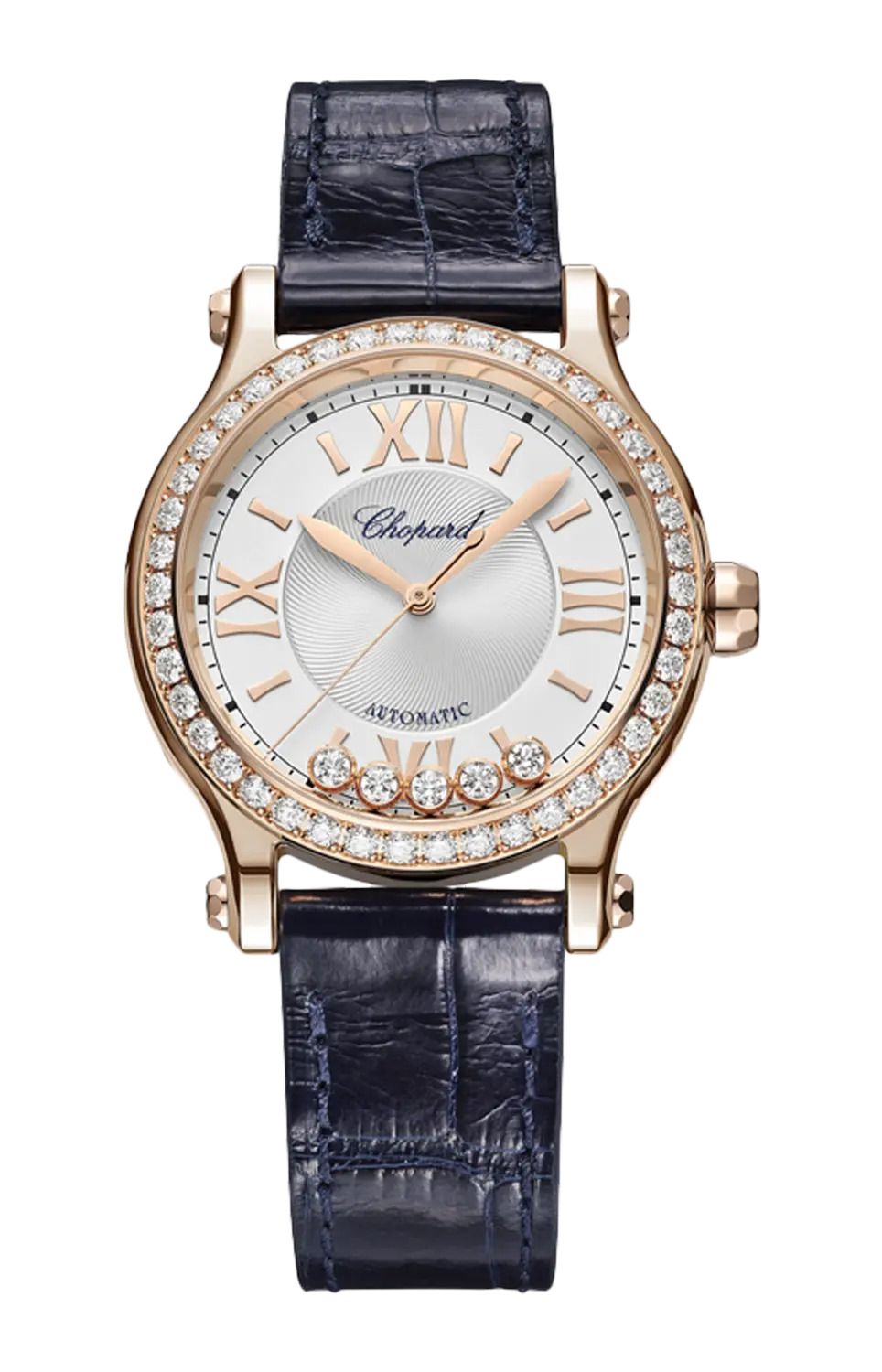 

Часы Chopard Happy sport с розовым золотом и бриллиантами 33 мм