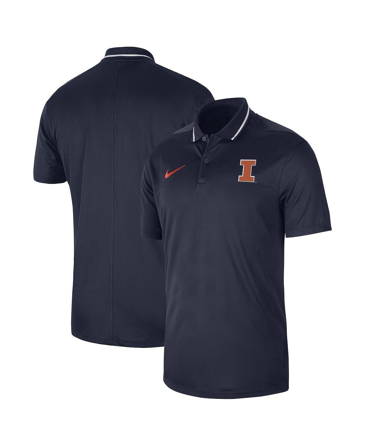 

Мужская темно-синяя рубашка-поло Illinois Fighting Illini 2023 Sideline Coaches Performance Nike