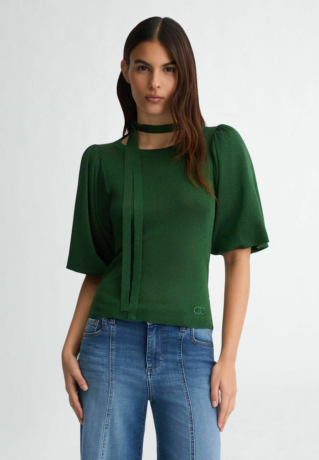 

Базовая футболка WITH CUT OUT DETAILING LIU JO, темно-зеленый