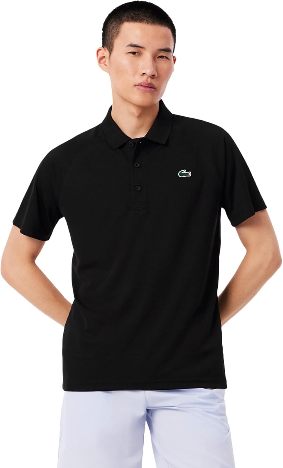 Мужская поло-рубашка LACOSTE Ultra-Dry Pique, черный