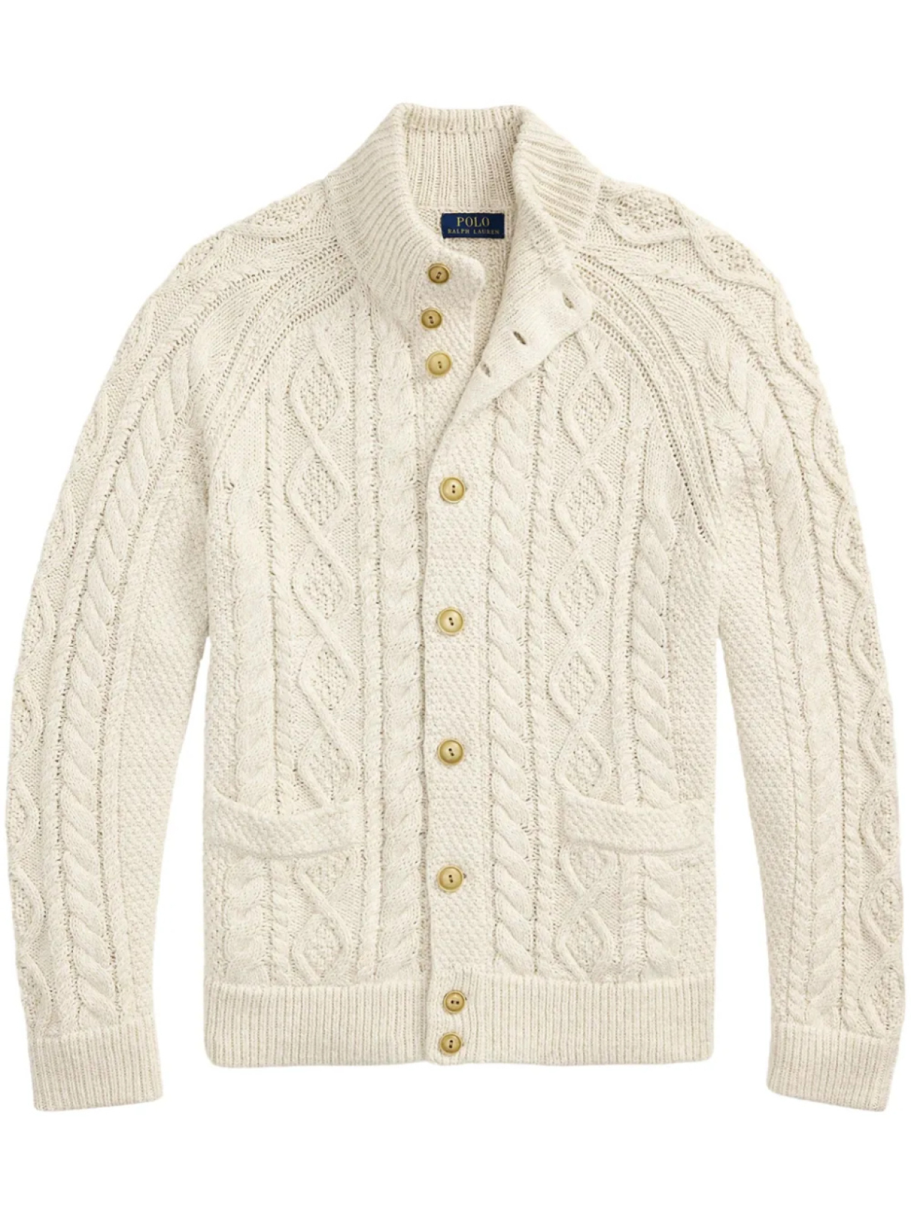 

Polo Ralph Lauren кардиган фактурной вязки, нейтральный