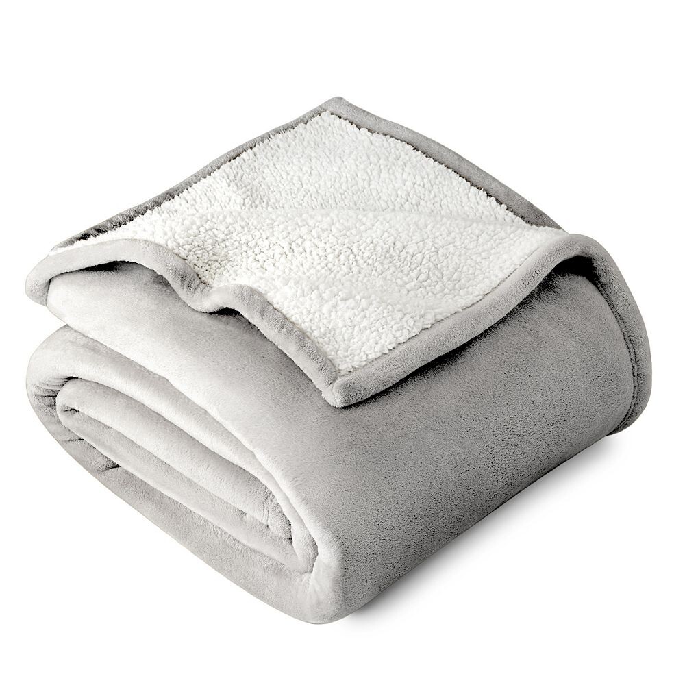 

Флисовое одеяло из шерпы Bare Home, цвет Light Grey
