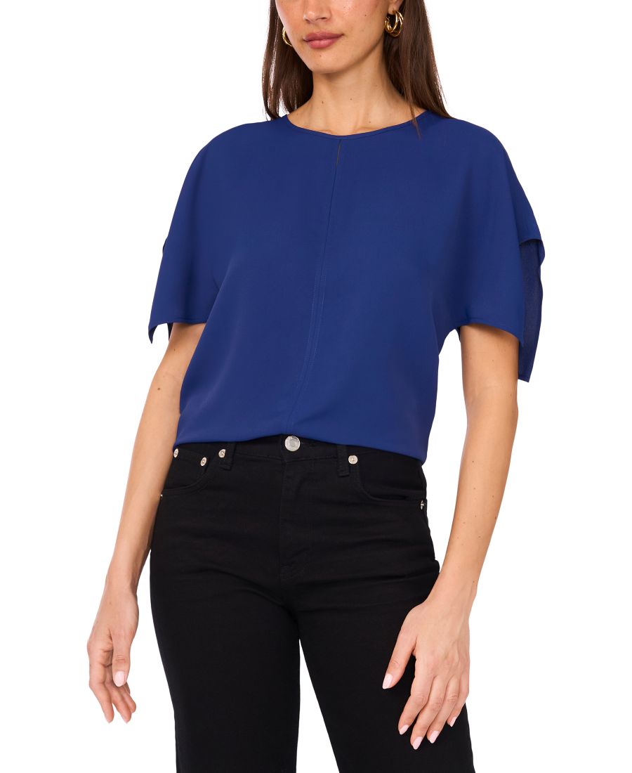 

Женская блузка с разрезом спереди и рукавом летучая мышь Vince Camuto, Deep Sky