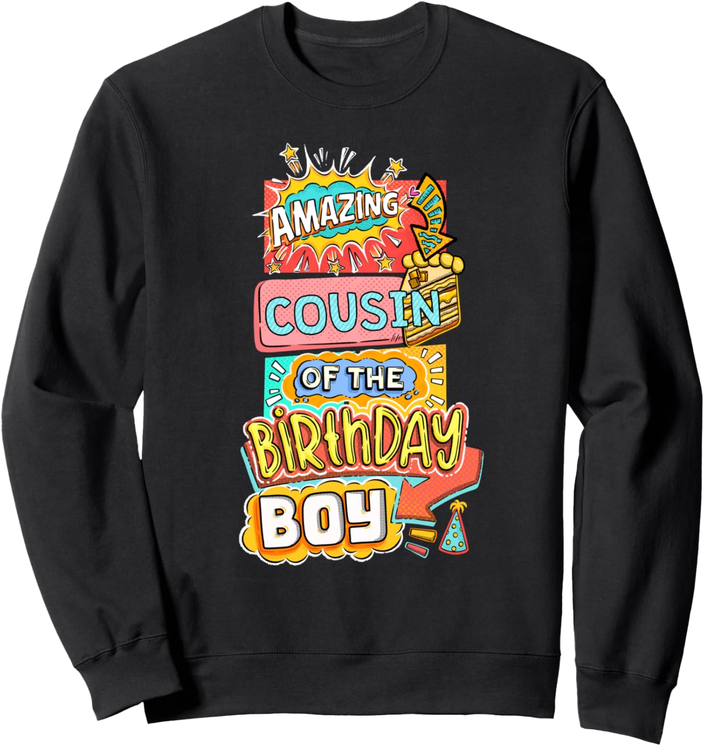 

Удивительный двоюродный брат именинника, супергерой, комикс, семейная толстовка Superhero Family Gear, черный