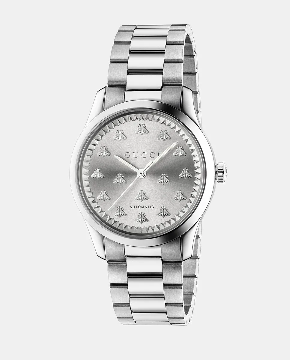 

Timeless YA1264190 Автоматические мужские часы из стали Gucci, серебрянный