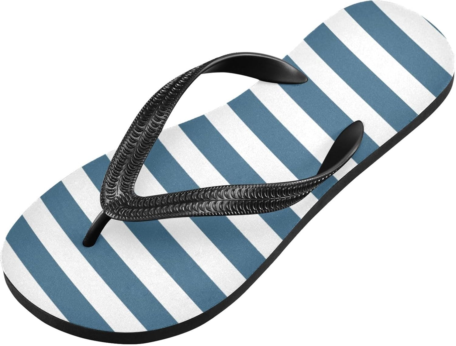 

Мужские пляжные шлепанцы с синими полосками Caribbean, резиновые нескользящие летние тапочки для душа и прогулок Sinestour
