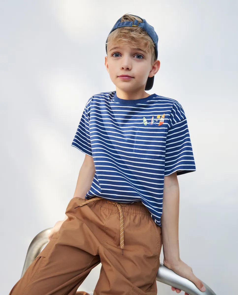 

Футболка с короткими рукавами для мальчика Kids El Corte Inglés, синий