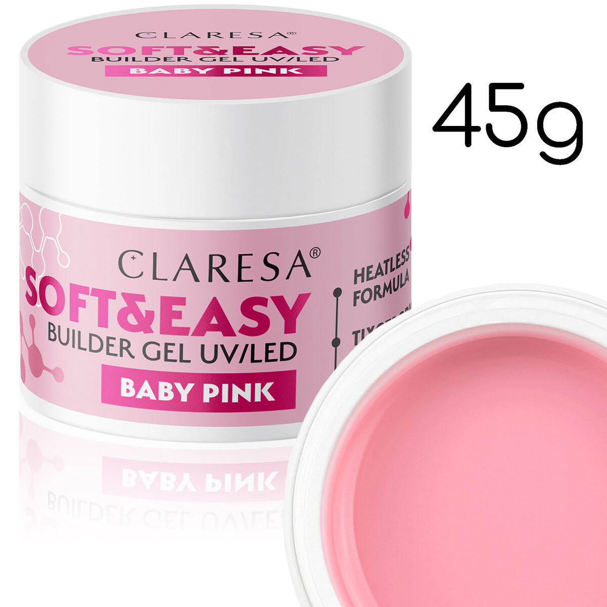

Claresa, Конструирующий гель Soft&easy нежно-розовый, 45 г