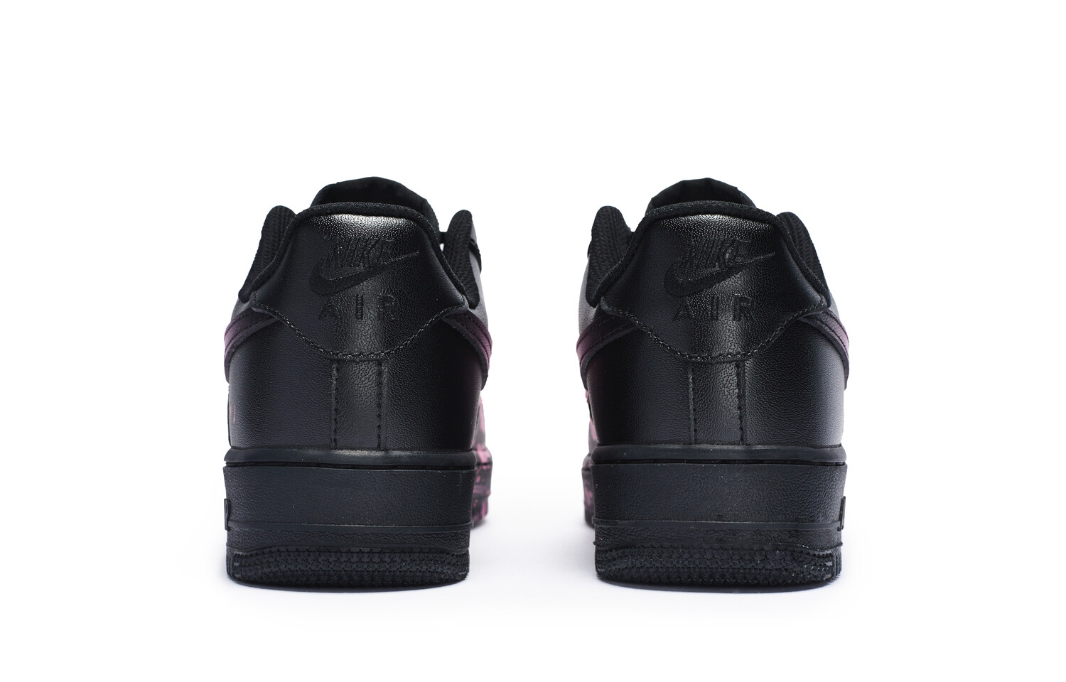 Кроссовки Nike Air Force 1 Skateboarding Shoes Unisex Low-top Black/powder, черный/розовый — фото 2