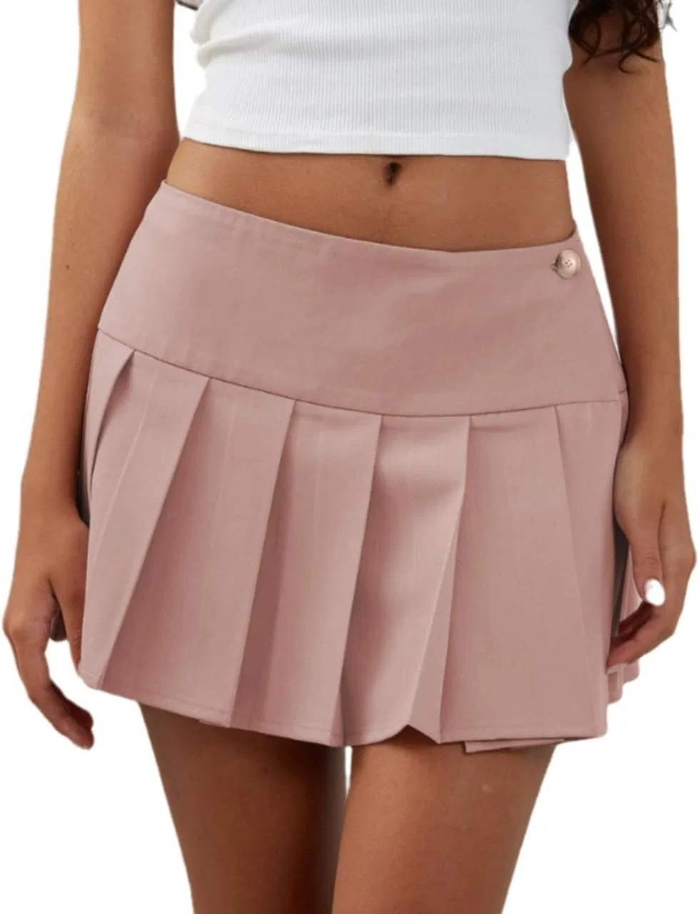 Юбка теннисная, Women's Preppy Y2K, розовый