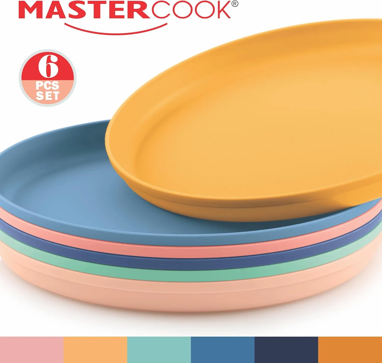 Набор детских тарелок Mastercook, 6 шт, многоцветный — фото 4