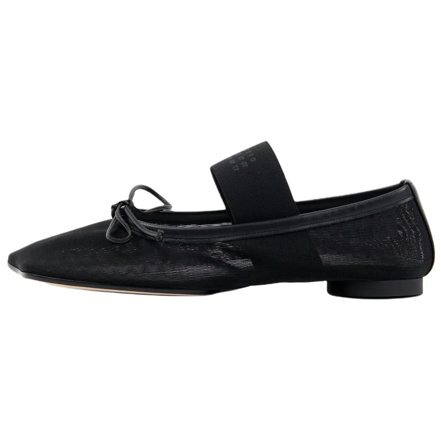 MM6 Maison Margiela Женские балетки с сетчатым верхом черные, цвет Black