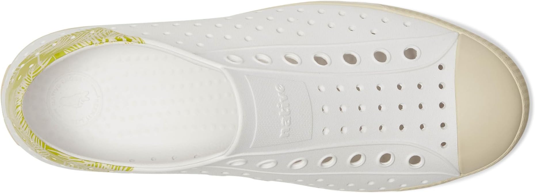 Кроссовки Unisex Native Shoes Jefferson Wanderfoam Block, Shell White/Bone White/Seaweed Palm Block — фото 2