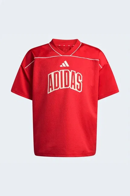 Футболка детская из быстросохнущей ткани Adidas, красный — фото 2