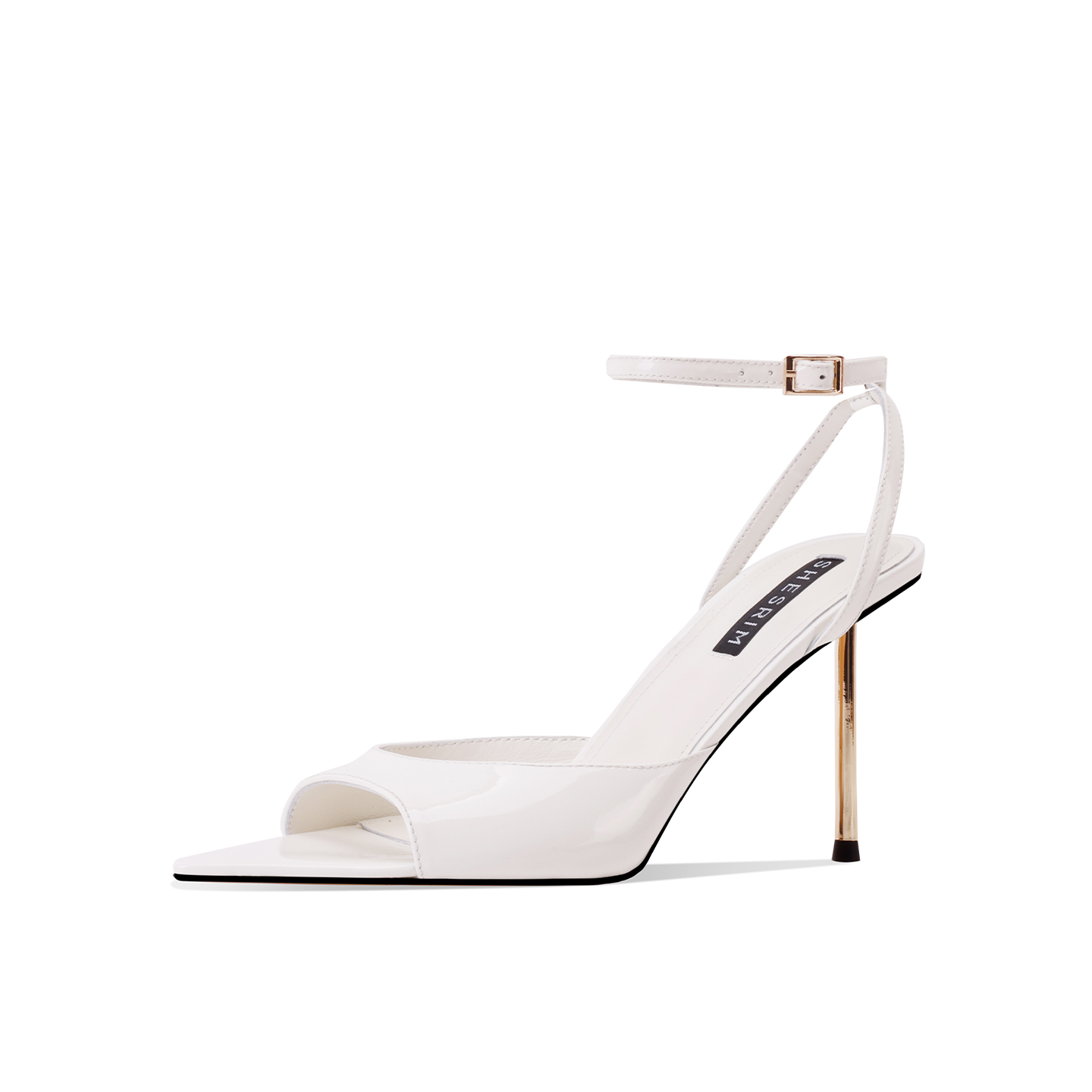 Shesrim Женские сандалии на одной застежке белые высота каблука 7,5 см, цвет White (7.5CM)