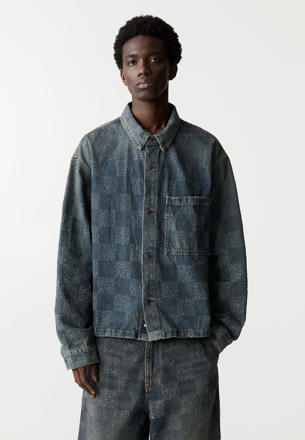 

Джинсовая куртка PULL&BEAR, синий деним
