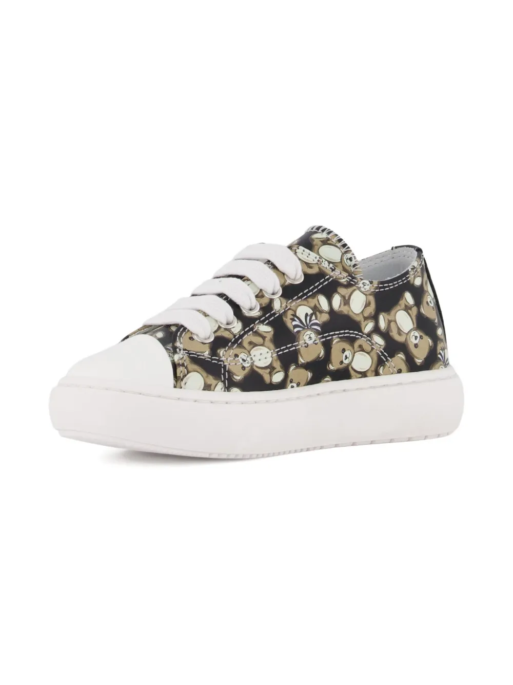 

Кроссовки на шнуровке Teddy Bear Moschino Kids, черный